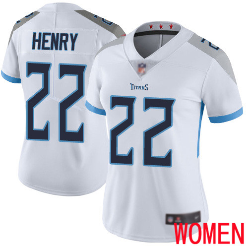 Tennessee Titans Limited White Women Derrick Henry Road Jersey NFL Football #22 Vapor Untouchable->youth nfl jersey->Youth Jersey